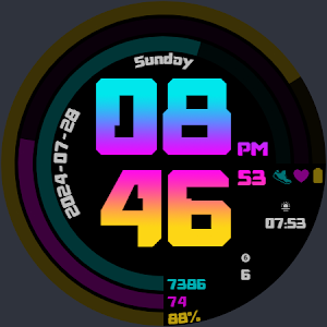 Futuristic Neon Watch Face Screenshot 3