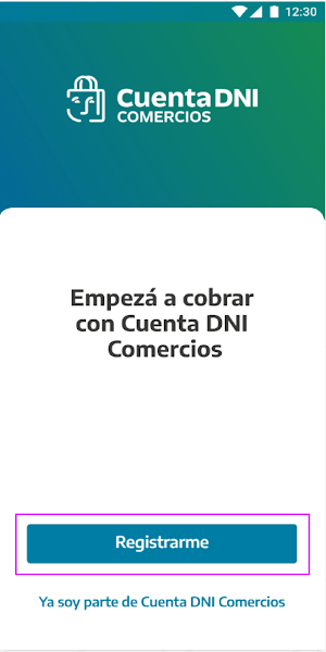 Cuenta DNI Comercios Screenshot 0
