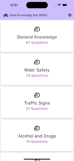 Rider Knowledge Test AU (NSW) Screenshot 0