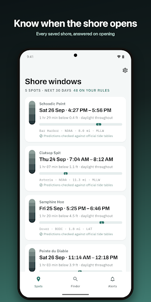 Tide Chart: ShoreWindow Screenshot 0