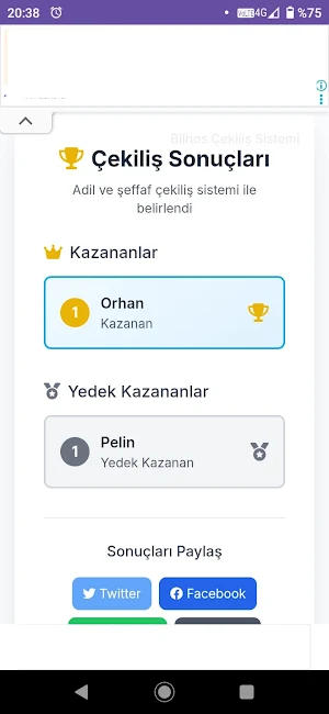 Çekiliş App Screenshot 3