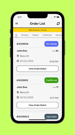 Ordrz Partner App Screenshot 1