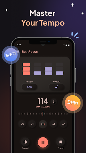 Metronome & Tempo - BeatFocus Screenshot 0