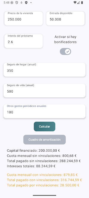 Comparador de Hipotecas Screenshot 2