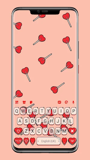 Love Heart Lollipop Keyboard B Screenshot 0