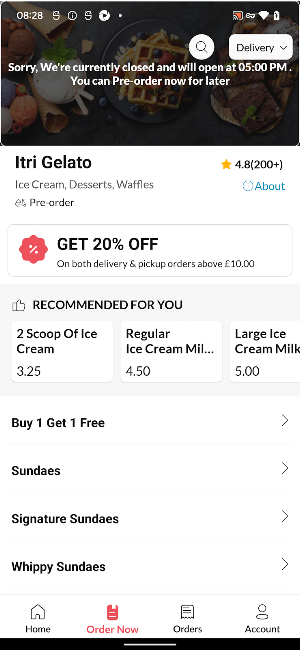 Itri Gelato Screenshot 3
