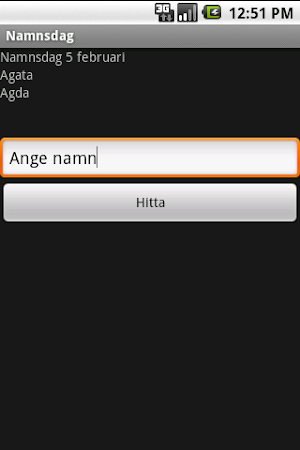 Namnsdag Screenshot 0