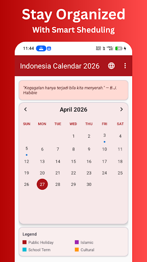 Indonesia Calendar 2026 Screenshot 1