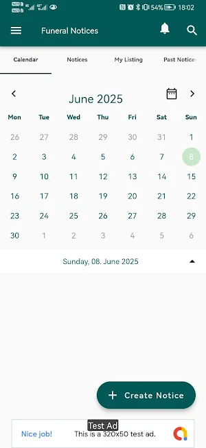 Funeral Notices Screenshot 0