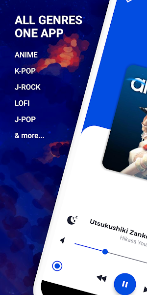 Anime Music Radio - JRock K-POP JPOP LoFI stations Screenshot 0