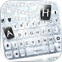 Silver Sparkles Keyboard Background