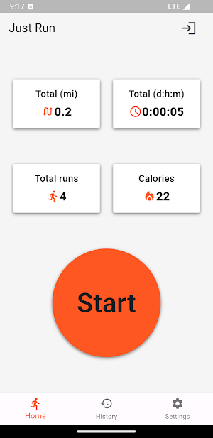 Just Run - Activity Tracker Screenshot 0