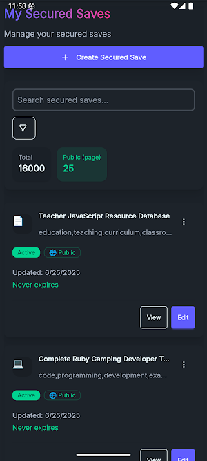 SecuredSave Screenshot 3