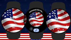 Animated USA Flag Analog WF Screenshot 3