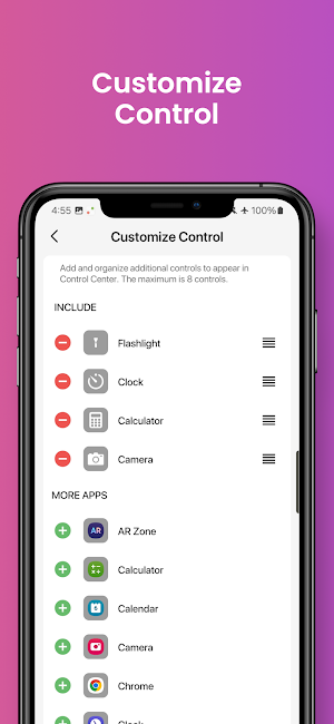 iControl OS 18- Control Center Screenshot 1