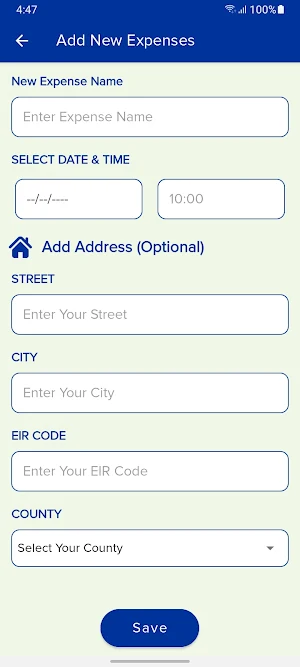 MCS Expense App Screenshot 1