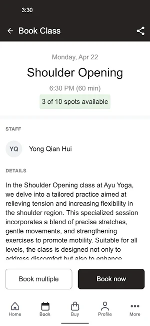 AYU YOGA Screenshot 2