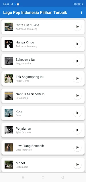 Lagu Pop Indonesia Pilihan Screenshot 0
