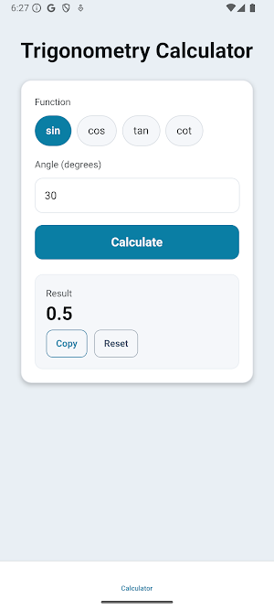 Trigonometry Calculator Screenshot 0