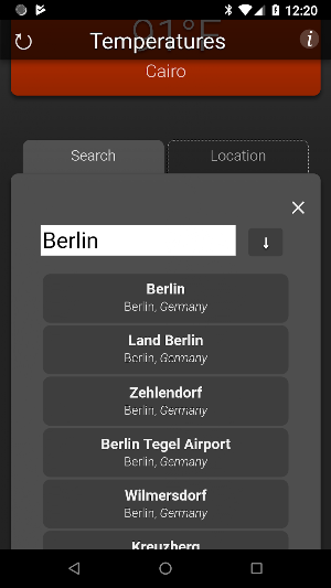 Temperatures Screenshot 2