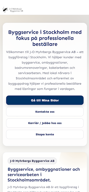 J-O Myhrbergs Byggservice Screenshot 3