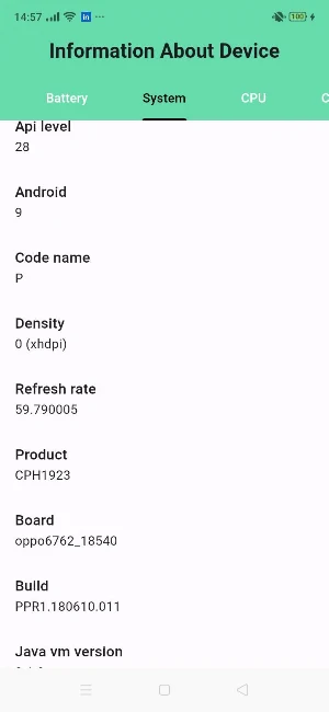 Device Information Screenshot 0