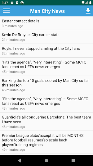 Manchester City Breaking News Screenshot 0