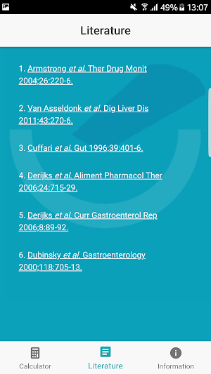 Thiopurine Calculator EN Screenshot 2