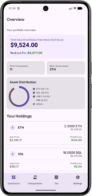 Crypto Tax Calculator Screenshot 0