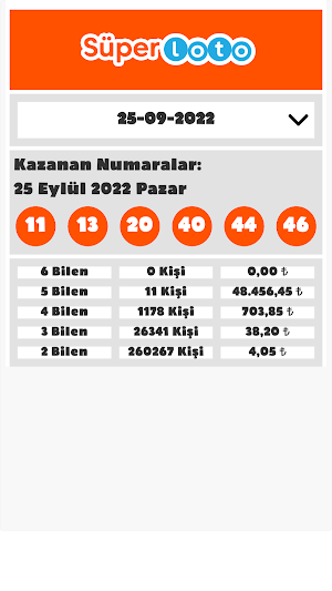 Şans Oyunları Sonuçları Screenshot 1