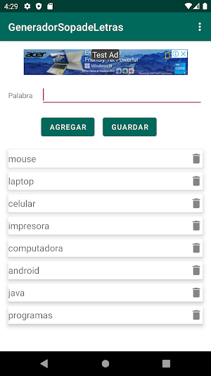 Generador Sopa de letras Screenshot 0