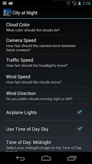 City at Night Live Wallpaper Screenshot 2
