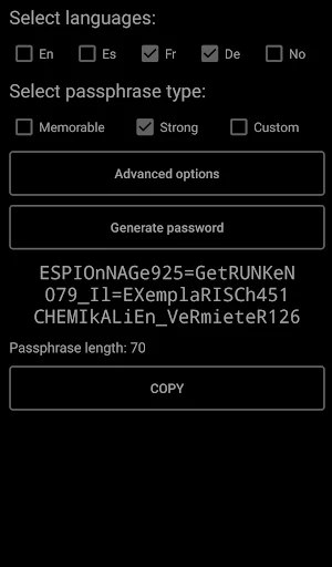 Passphrase Generator Screenshot 2