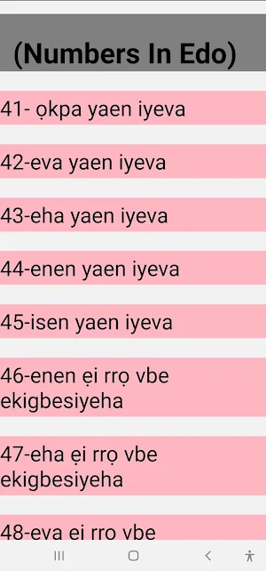 Numbers In Edo Screenshot 2