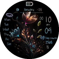 BFF48- Neon Art Flower Glowing