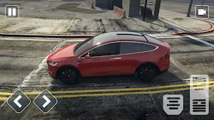 Electric Tesla X Car City Race Screenshot 1