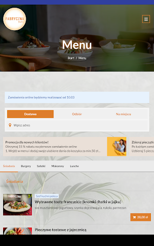 Fabryczna Bistro Screenshot 2