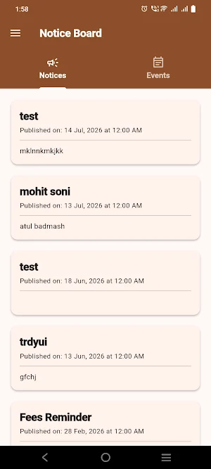 MB Public School Parent App Screenshot 2