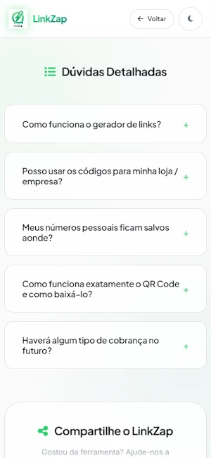 LinkZap - Gerador de Links Screenshot 1
