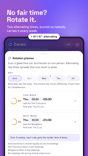 Zonarc: Time Zones & Meetings Screenshot 3