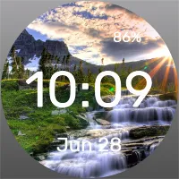 Sunrise Waterfall – Watch Face