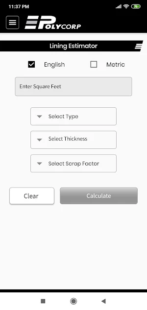Polycorp Material Calculator Screenshot 1