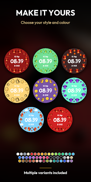 Kawaii Dragons – Watch Face Screenshot 1