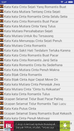 Kumpulan Kata Cinta Romantis Screenshot 1