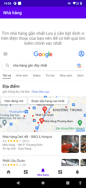Tìm khách sạn nhà hàng gần bạn Screenshot 2