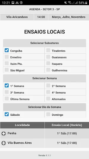 CCB Ensaios Setor 3 Screenshot 2