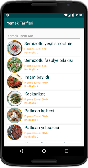 İnternetsiz Yemek Tarifleri (Yüzlerce Resimli) Screenshot 1