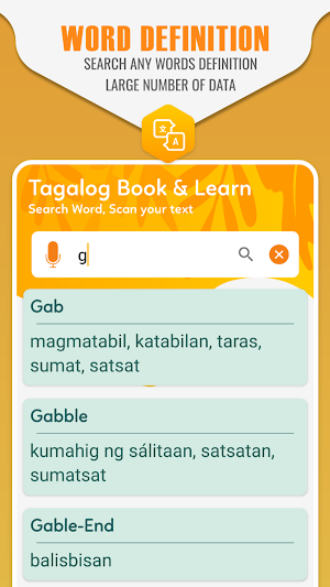 English Tagalog Translator - Fillipino Dictionary Screenshot 1
