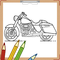 Motor Harley Coloring Book
