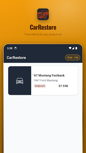 CarRestore: Car Build Log Screenshot 0